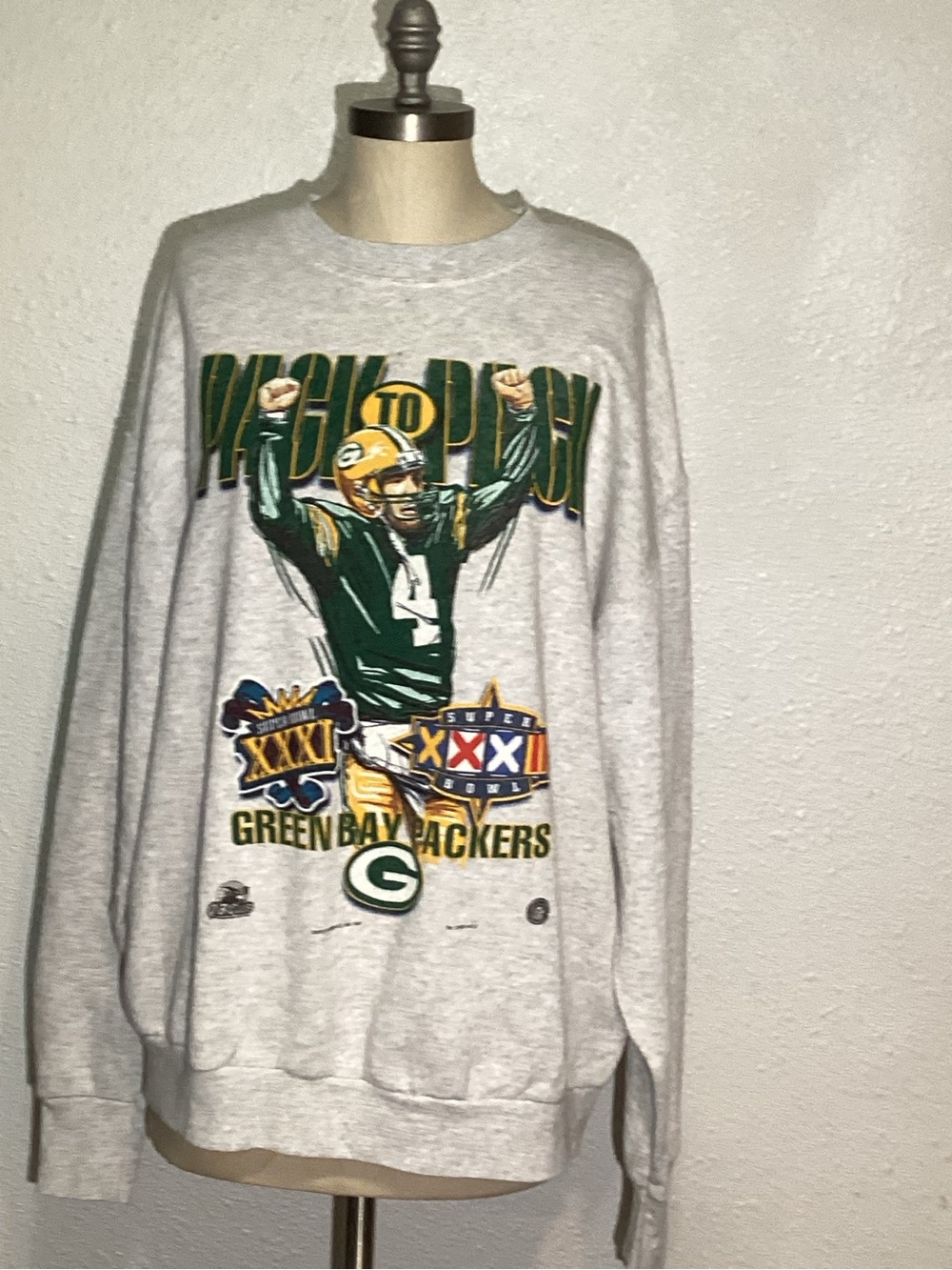 Green Bay Packers Gray Crewneck Sweatshirt